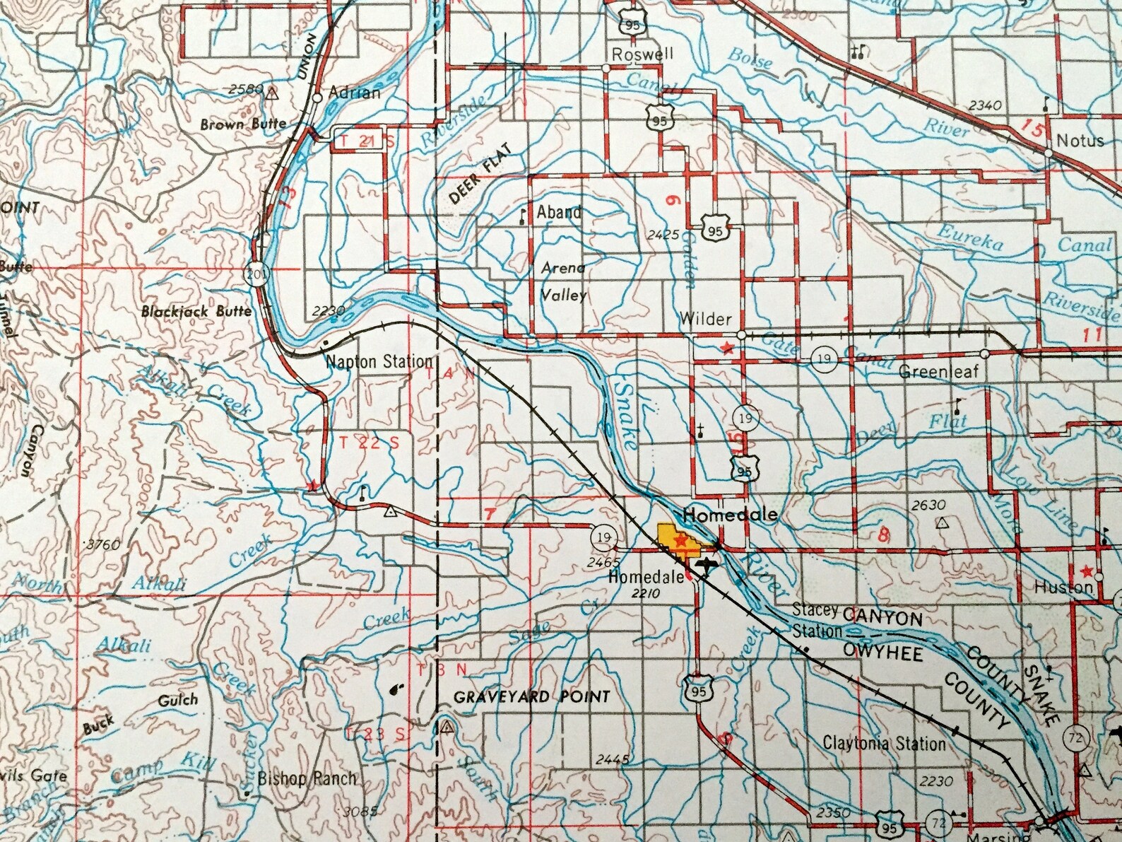 Antique Boise Idaho 1962 US Geological Survey Topographic Map | Etsy
