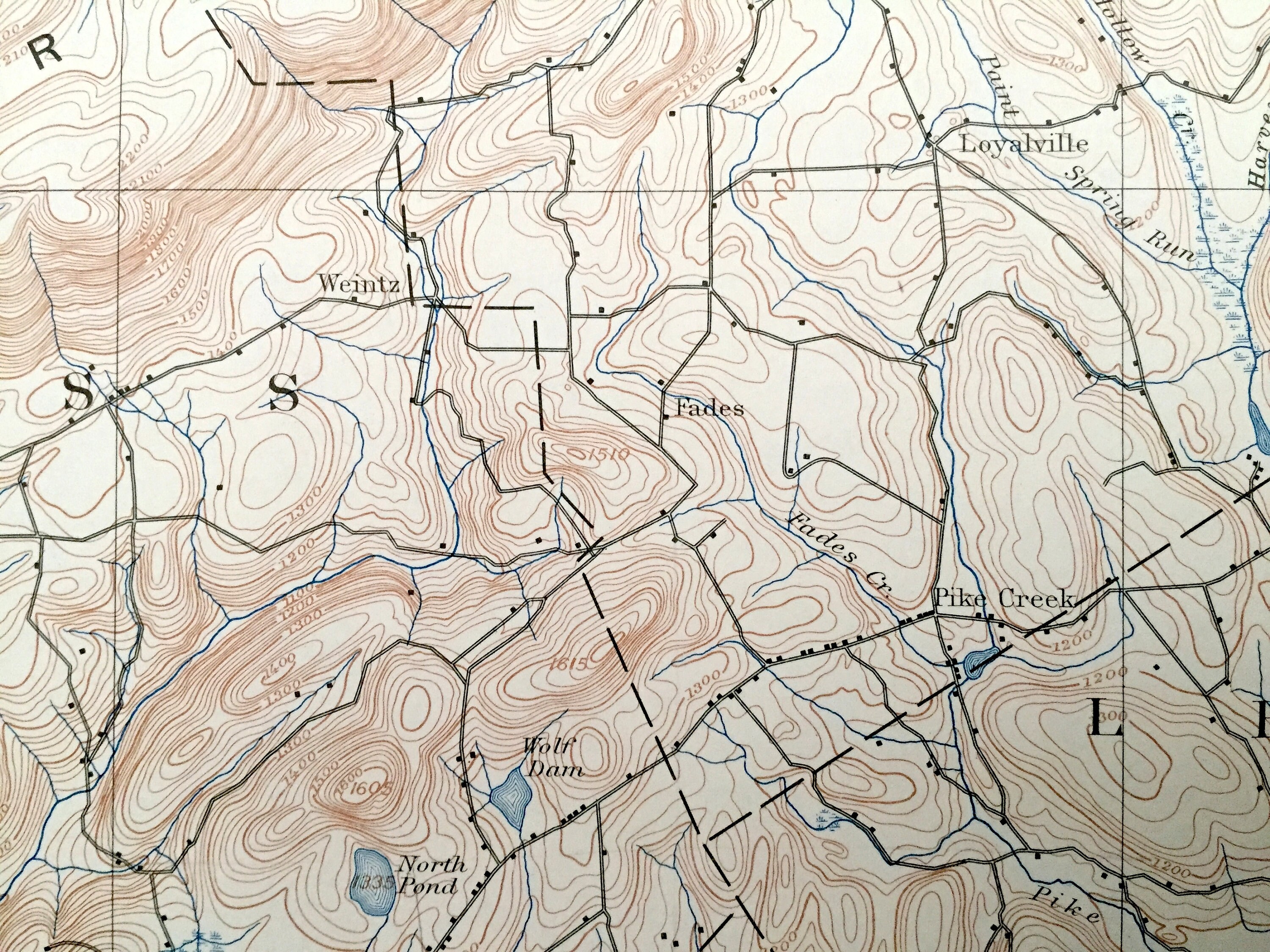 Antique Harvey Lake Pennsylvania 1891 US Geological Survey Etsy