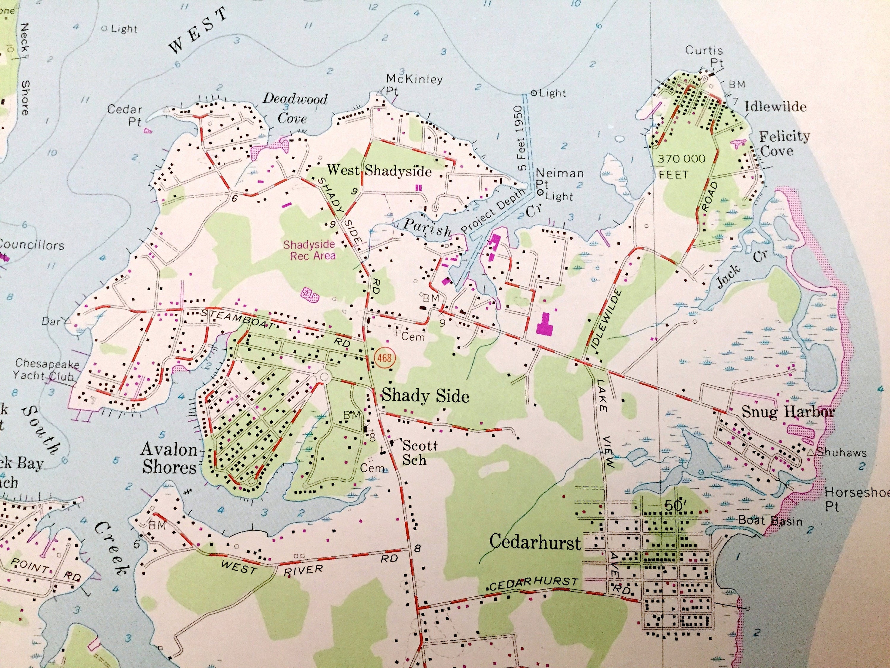 Antique Deale Maryland 1957 US Geological Survey Topographic Etsy