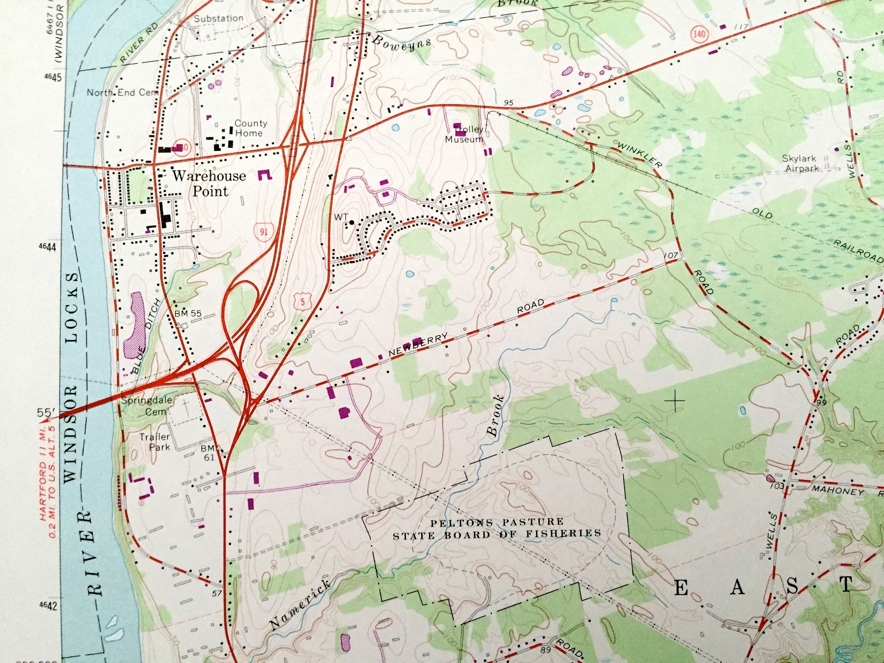 Antique Broad Brook Connecticut 1964 US Geological Survey Etsy