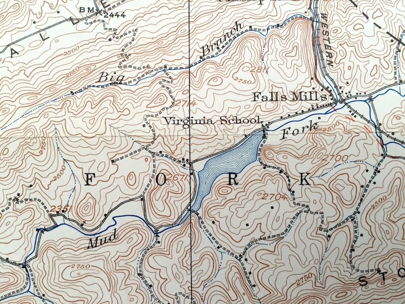Antique Bramwell West Virginia 1924 US Geological Survey Etsy