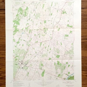 Antiker Berryville, Virginia & West Virginia 1955 US Enysyrische Stadtplan – Clarke, Jefferson County, Wickliffe Summit Point VA