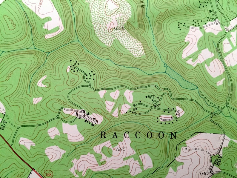 Antique Hookstown Pennsylvania 1954 US Geological Survey Etsy