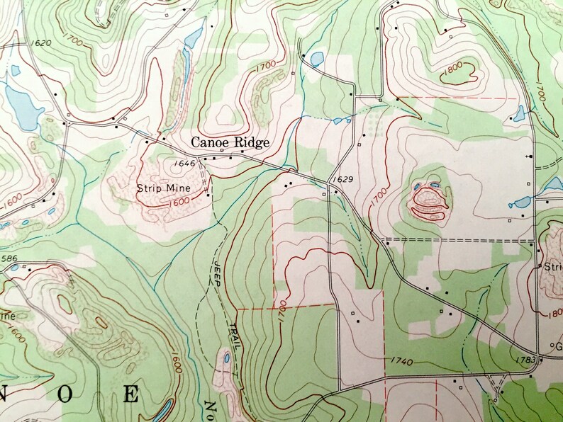 Antique Rochester Mills Pennsylvania 1968 US Geological Etsy