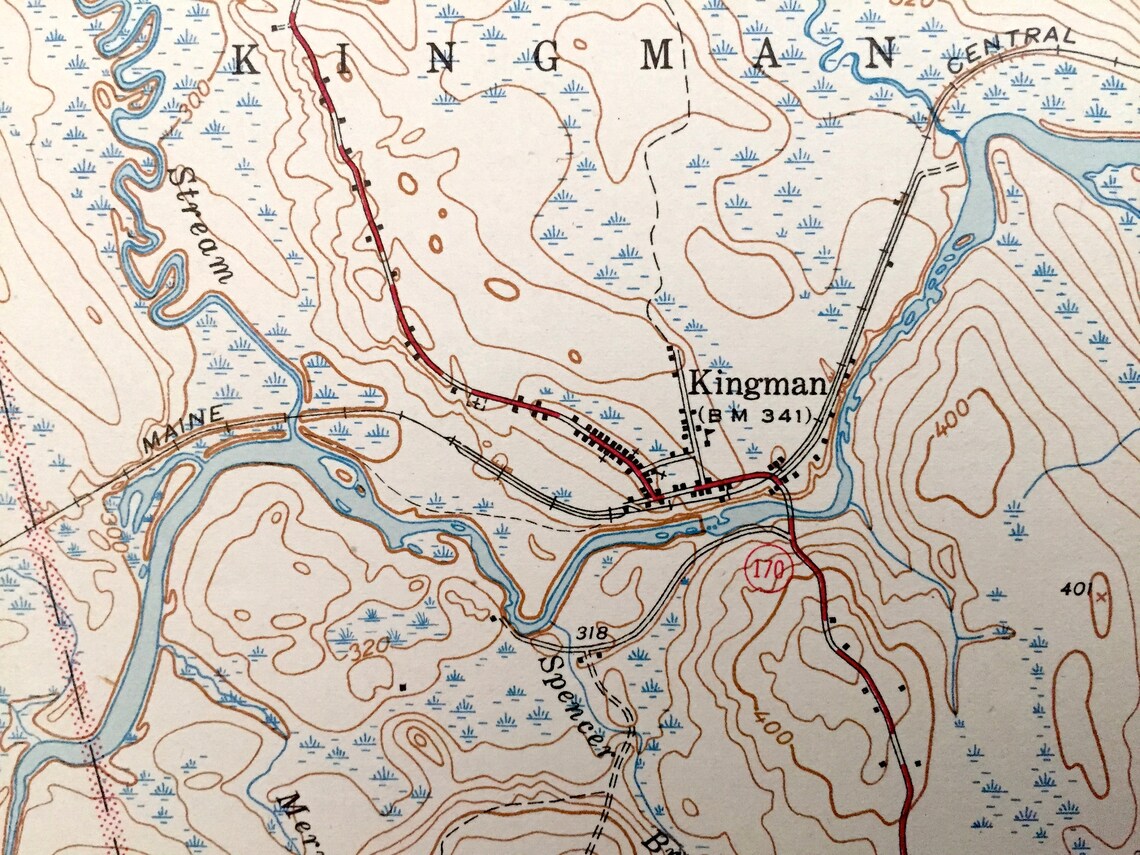 Antique Wytopitlock Maine 1941 US Geological Survey Etsy UK