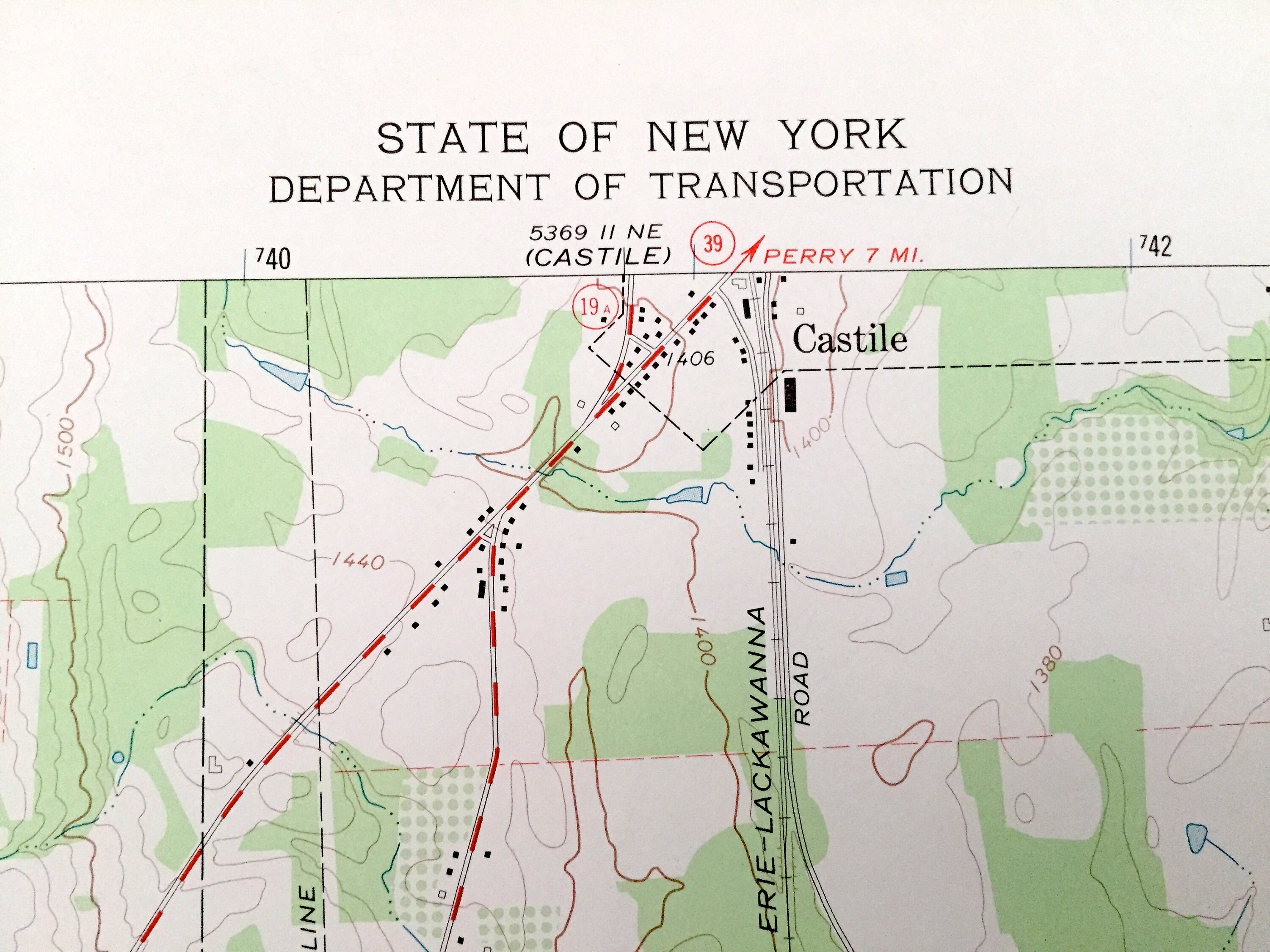 Antique Portageville New York 1972 US Geological Survey Etsy