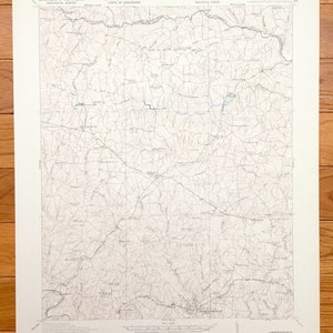 Antike topographische Karte von Lawrenceville, Virginia 1918 - Edgerton, Dolphin, Alberta, Danieltown, Jonesboro, Warfield