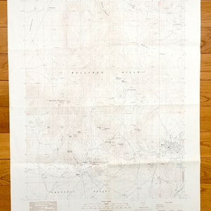 Antike Beatty, Nevada 1987 U.S. Geologische Übersicht topographische Karte – Nye County, Rhyolith, Bullfrog Hills, Amargosa Wüste, Sägezahn Berg