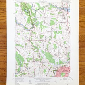 Antike Brewerton, New York 1957 US Geologische Untersuchung Topographische Karte - Onondaga County, Oswego, Siracuse, Oneida Lake, Fluss, Cicero, NY