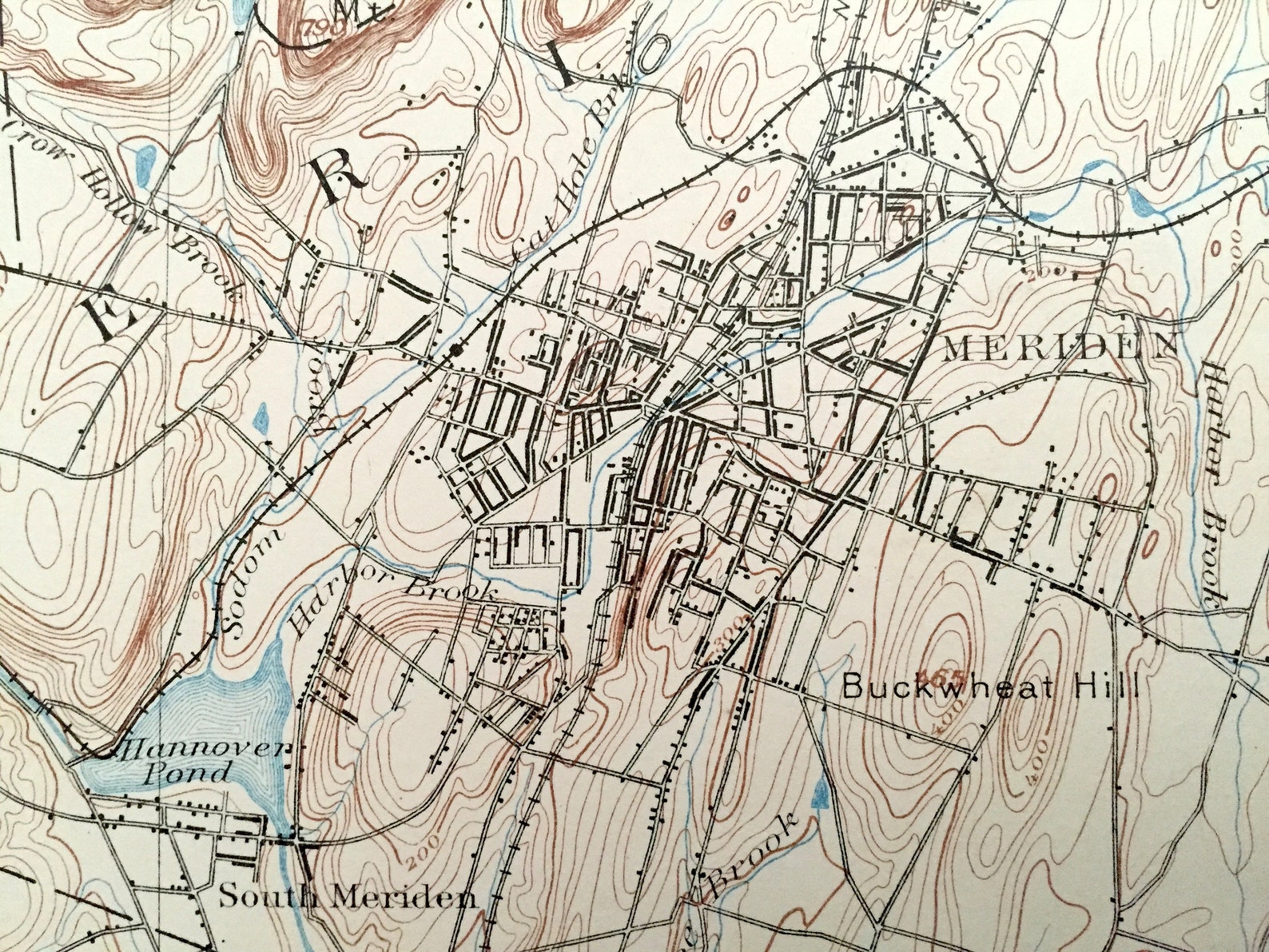 Antique Meriden Connecticut 1893 US Geological Survey Etsy España