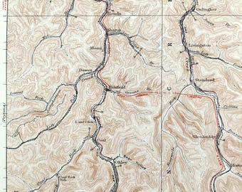 アンティーク モンゴメリー、ウェストバージニア州 1928 年米国地質