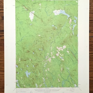 Antiker Großer Teich, Maine 1957 US 1957 - Penobscot, Hancock County, Amherst, Aurora, Mariaville, Otis, ME