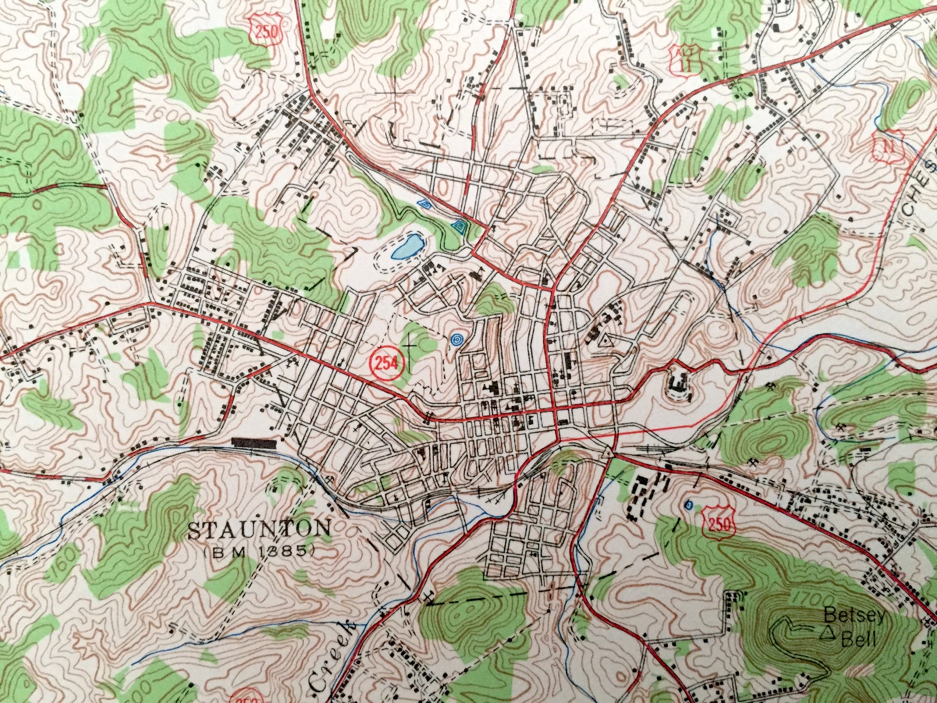 Antique Staunton Virginia 1944 US Geological Survey Etsy