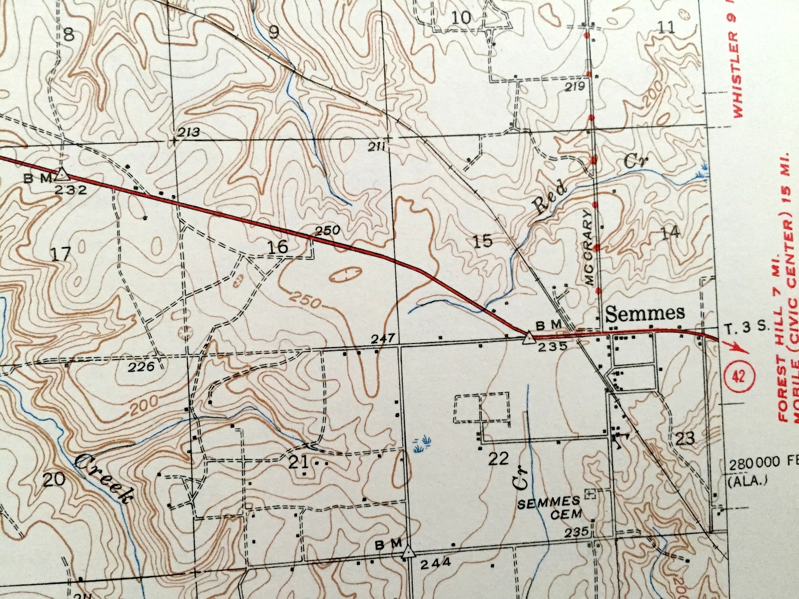 Antique Wilmer Alabama 1944 US Geological Survey Topographic Etsy