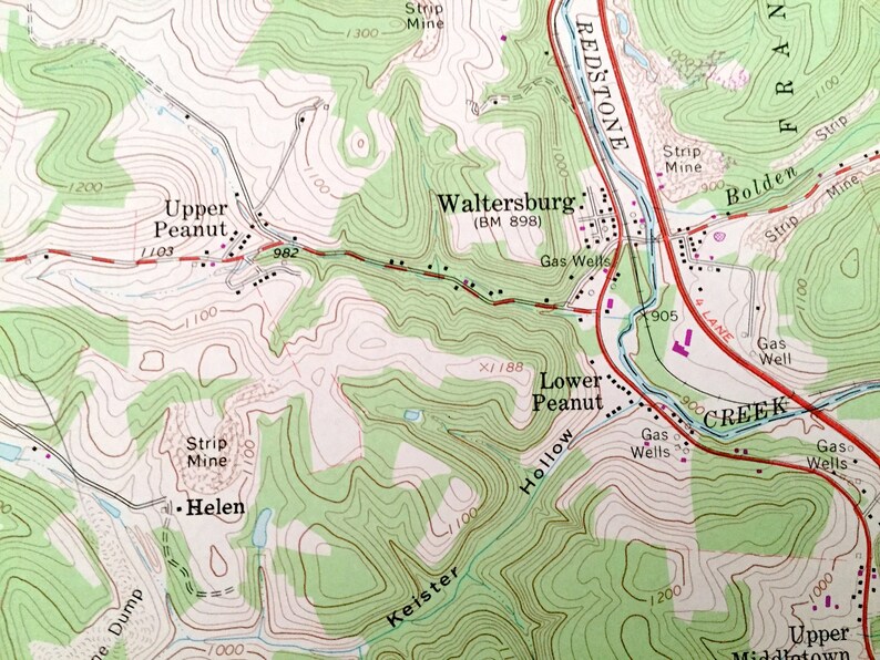 Antique New Salem Pennsylvania 1964 US Geological Survey Etsy