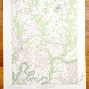 Antike Knox, Pennsylvania 1963 US Geologische Übersicht Topographische Karte – Clarion County, Callensburg, Türkei Stadt, Salem, Ashland, Perry