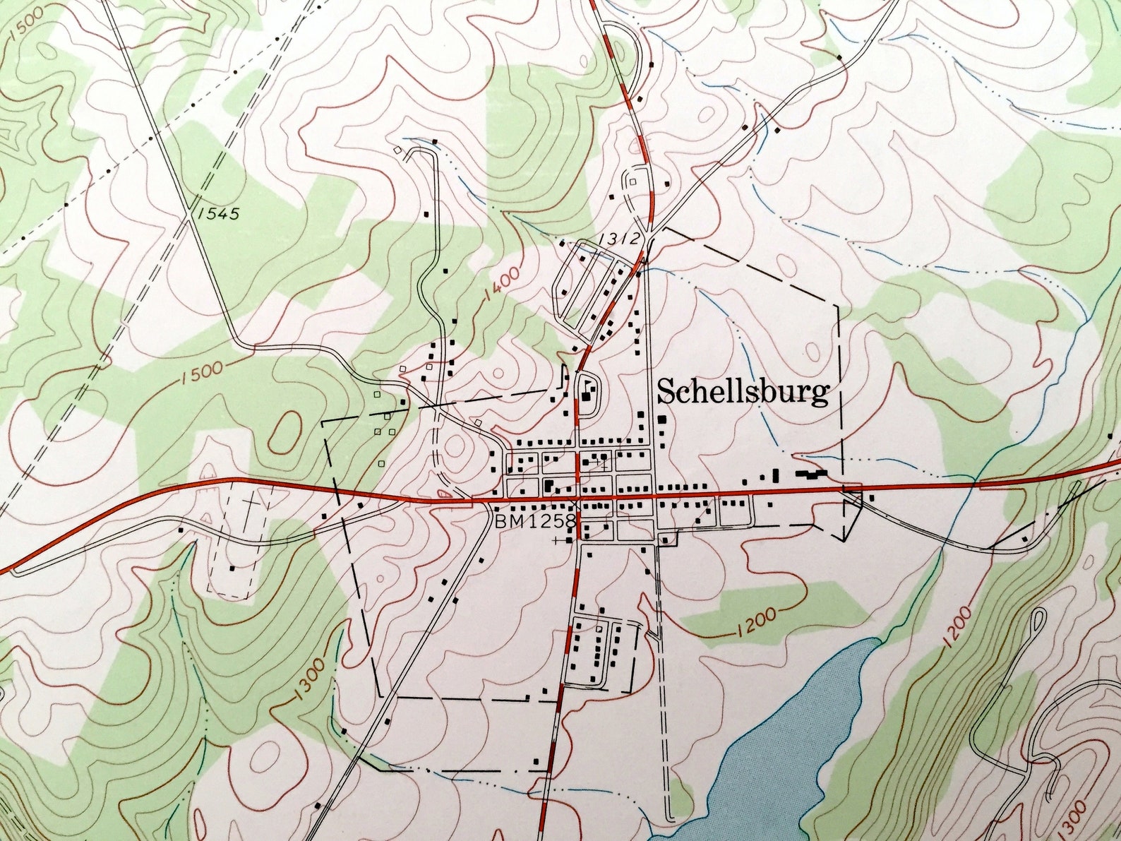 Antique Schellsburg Pennsylvania 1971 US Geological Survey Etsy