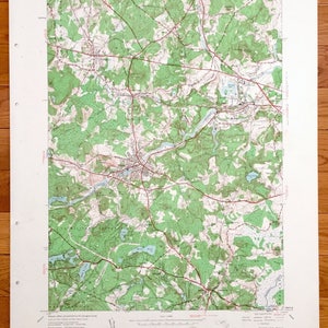 Antiker Maynard, Massachusetts 1950 US-Amerikanisches 1950Er-Erdstudie Topographic Map – Concord, Sudbury, Acton, Hudson, Stow, Assabet Valley, MA