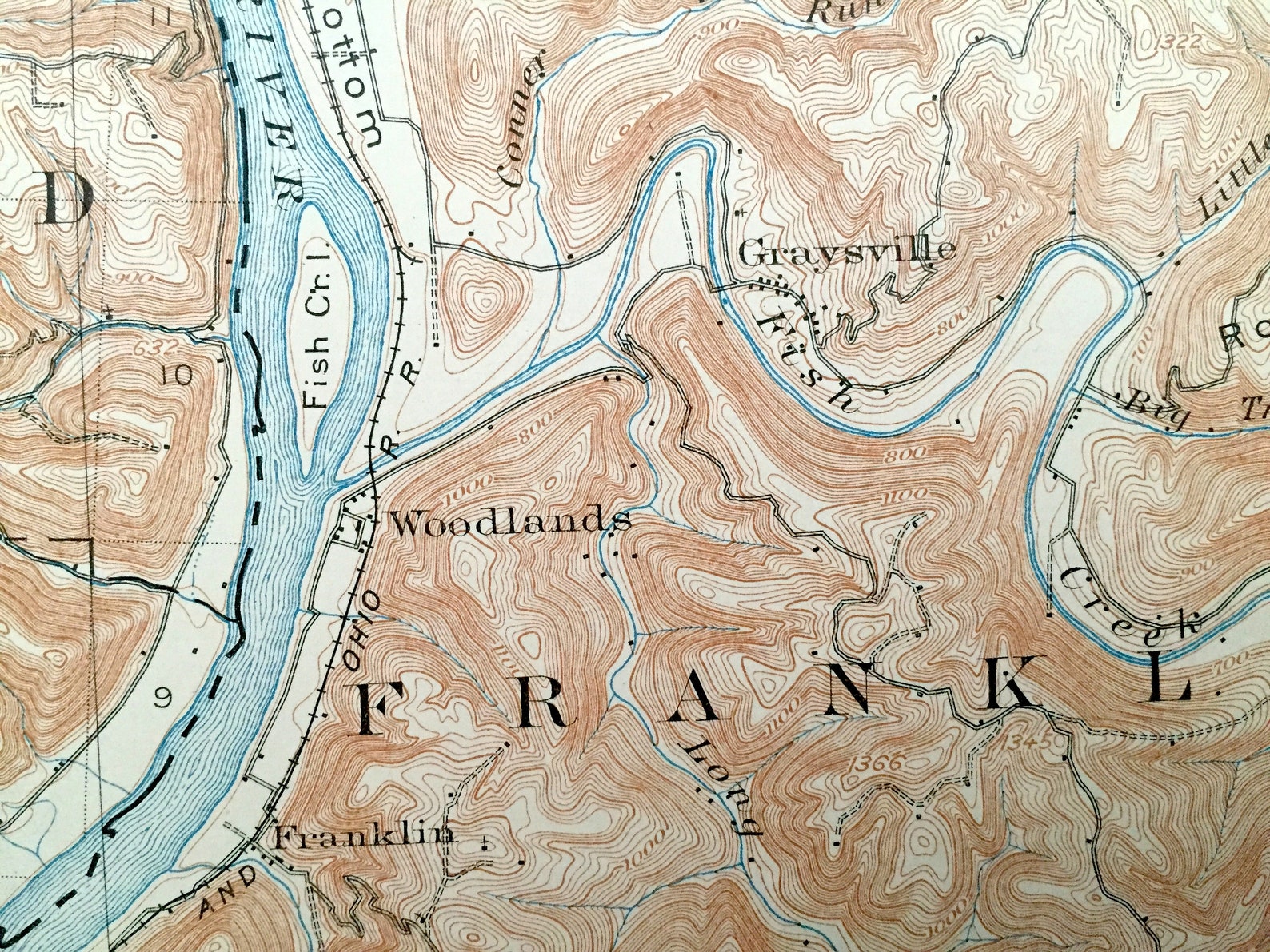Antique Clarington Ohio 1905 US Geological Survey Topographic Etsy