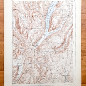 Antique Naples, New York 1903 US Geological Survey Topographic Map - Canandaigua Lake, Italy, Prattsburg, Springwater, Richmond, Bristol NY