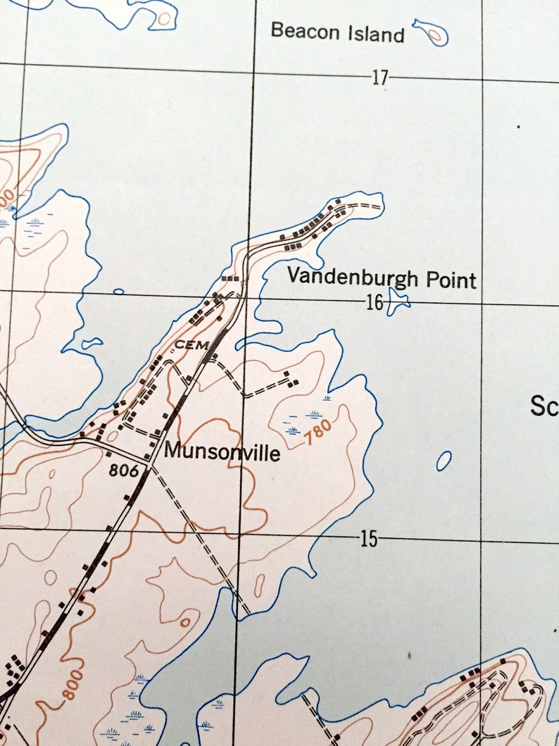 Antique Broadalbin New York 1945 US Geological Survey Etsy
