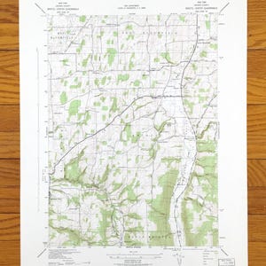 Antike Bristol, New York 1942 US Geologische Untersuchung Topographische Karte - Ontario County, Richmond, Vincent, Bloomfield, Honeoye Park, NY