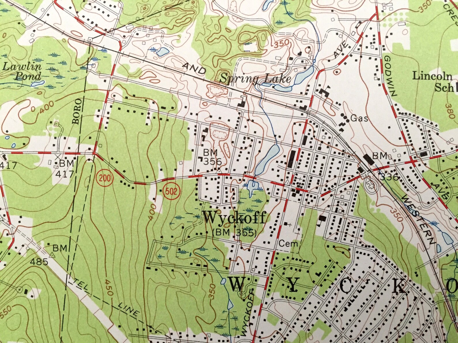 Antique Ramsey New Jersey 1955 US Geological Survey Etsy