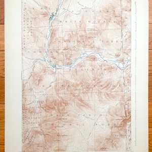Antike Gorham, New Hampshire 1893 US Geologische Untersuchung, topographische Karte - Oxford County, Berlin, Success, Shelburne, White Mountains, NH