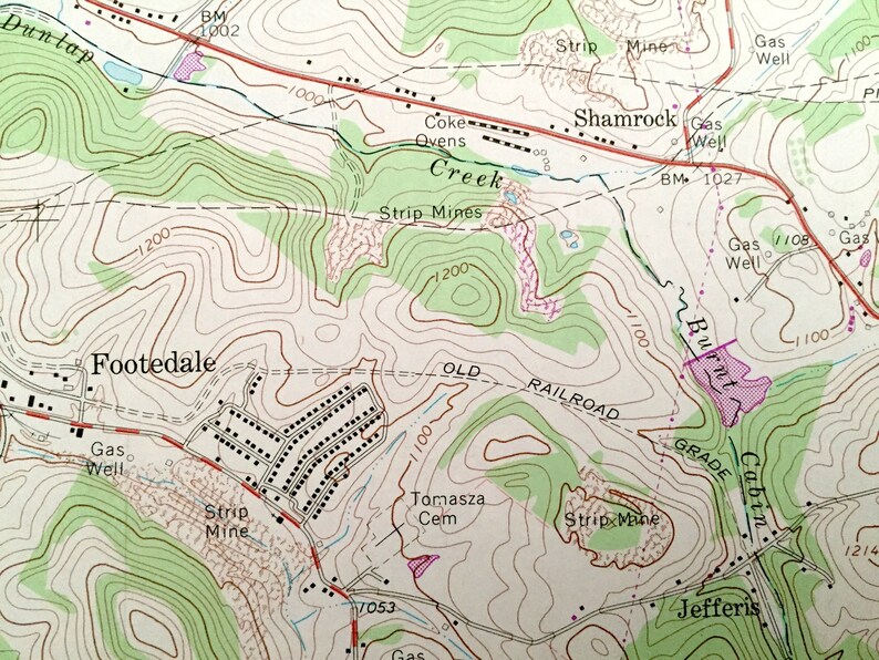 Antique New Salem Pennsylvania 1964 US Geological Survey Etsy