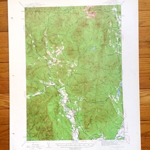 Antica mappa topografica North Conway, New Hampshire 1942 US Geological Survey - Chatham, Jackson, Albany, Bartlett, White Mountains, Ski, NH