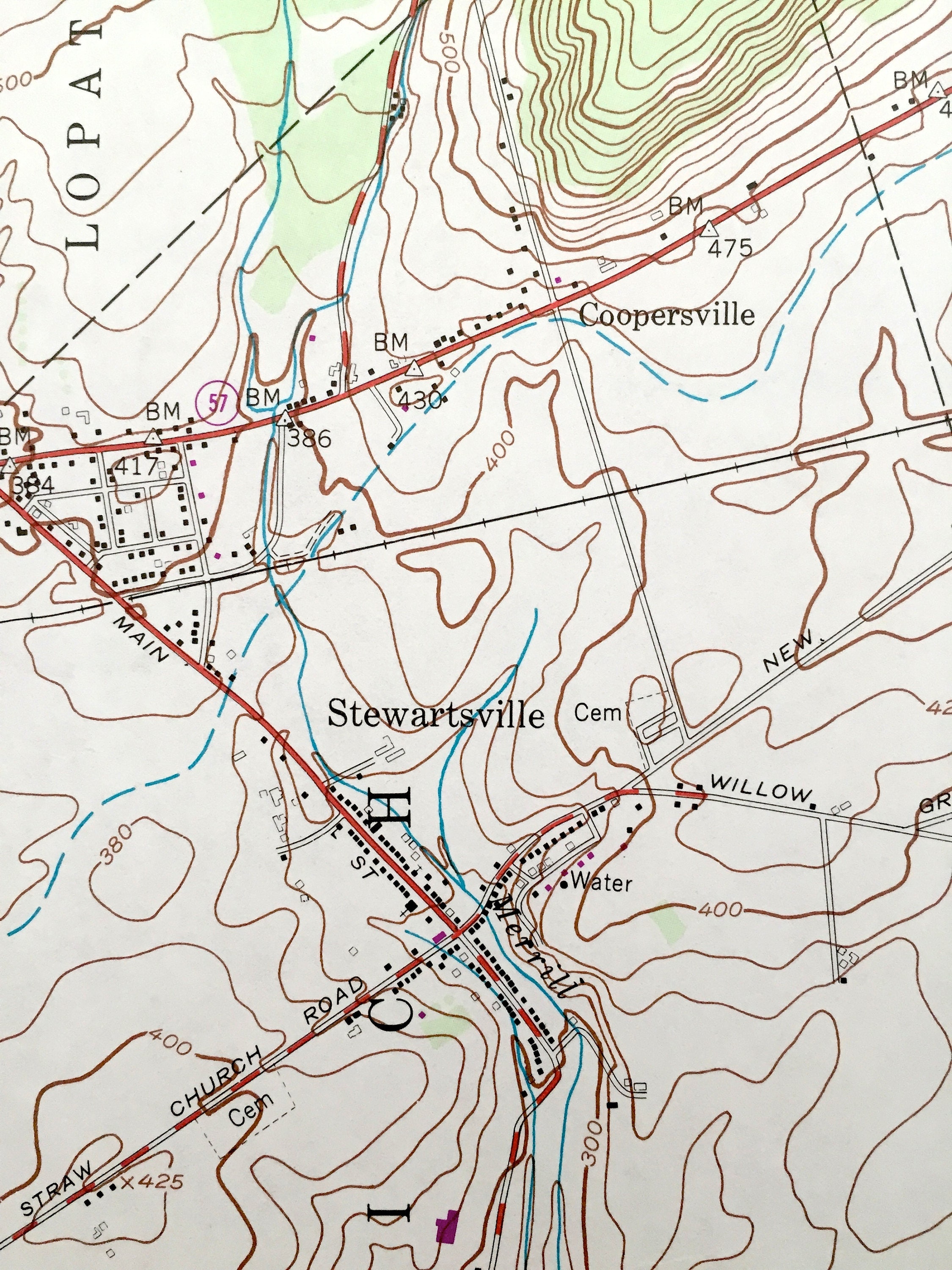 Antique Bloomsbury New Jersey 1955 US Geological Survey Etsy UK