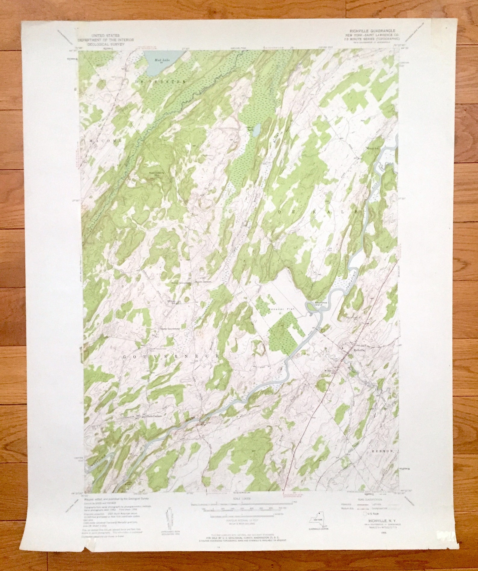 Antique Richville New York 1956 US Geological Survey Etsy