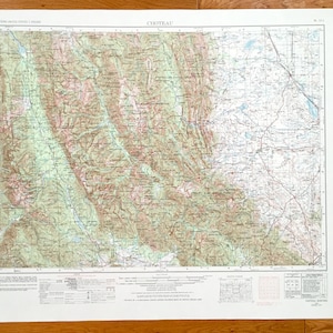 Antieke Choteau, Montana 1955 US Geological Survey Topographic Map – Augusta, Bowmans Corners, Lolo Forest, Condon Bob Marshal Wilderness MT