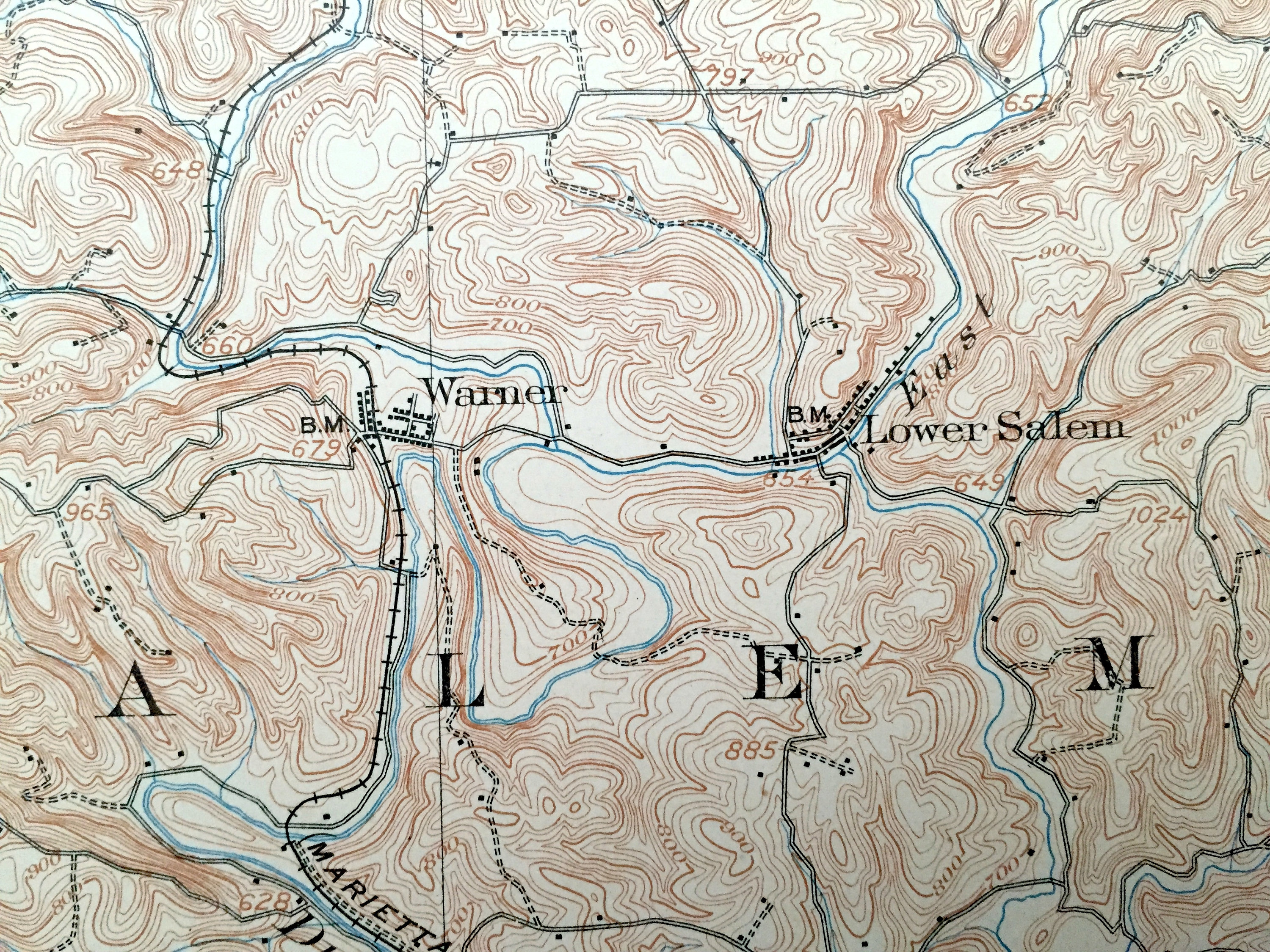 Antique Macksburg Ohio 1905 US Geological Survey Topographic Etsy UK
