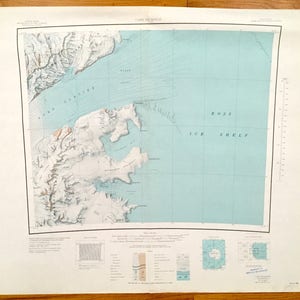Antike Kap Selbene, Antarktis 1963 US Geologische Dienst Topographische Karte - Ross Schelfeis, Byrd Gletscher, Churchill Kette, Britannia Kette