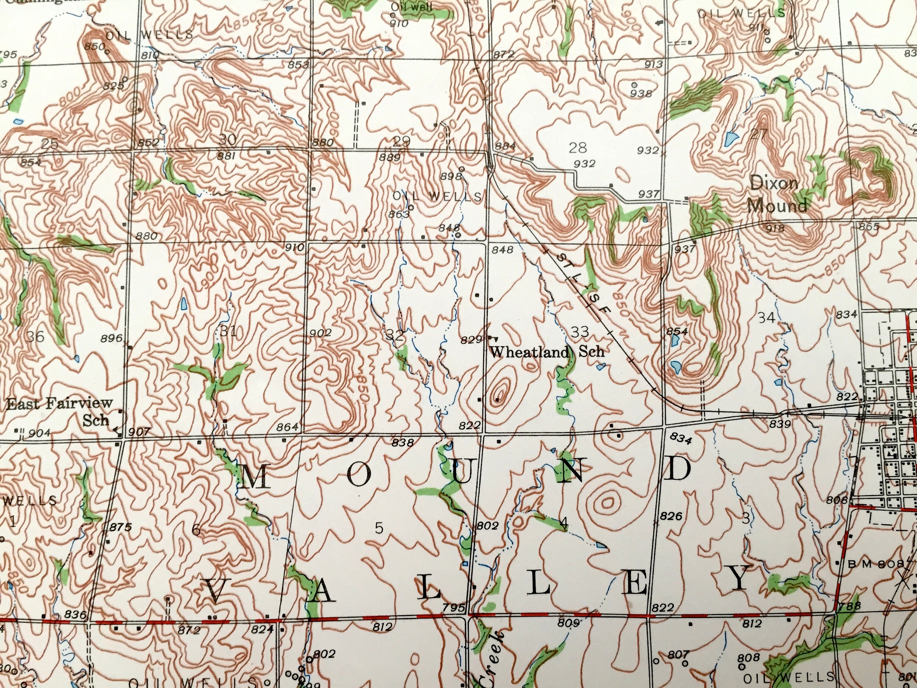 Antique Mound Valley Kansas 1946 US Geological Survey Etsy