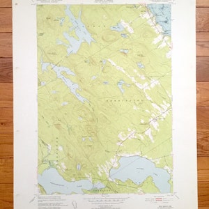 Antiker Roter Strand, Maine 1949 US 1949 Stadtplan – Washington County, Calais, Robbinston, Charlotte, Pembroke, Perry, ME