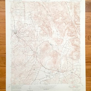 Antyczna mapa topograficzna San Marcos, Kalifornia z 1948 r., US Geological Survey – hrabstwo San Diego, Carlsbad, Vista, Buena, Escondido, Oceanside CA