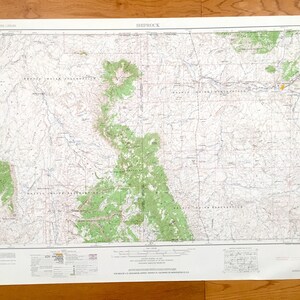 Antique Shiprock, New Mexico 1954 US Geological Survey Toographic Map – Farmington, Naschitti, Mesa Verde, Navajo Indian Reservation, NM AZ