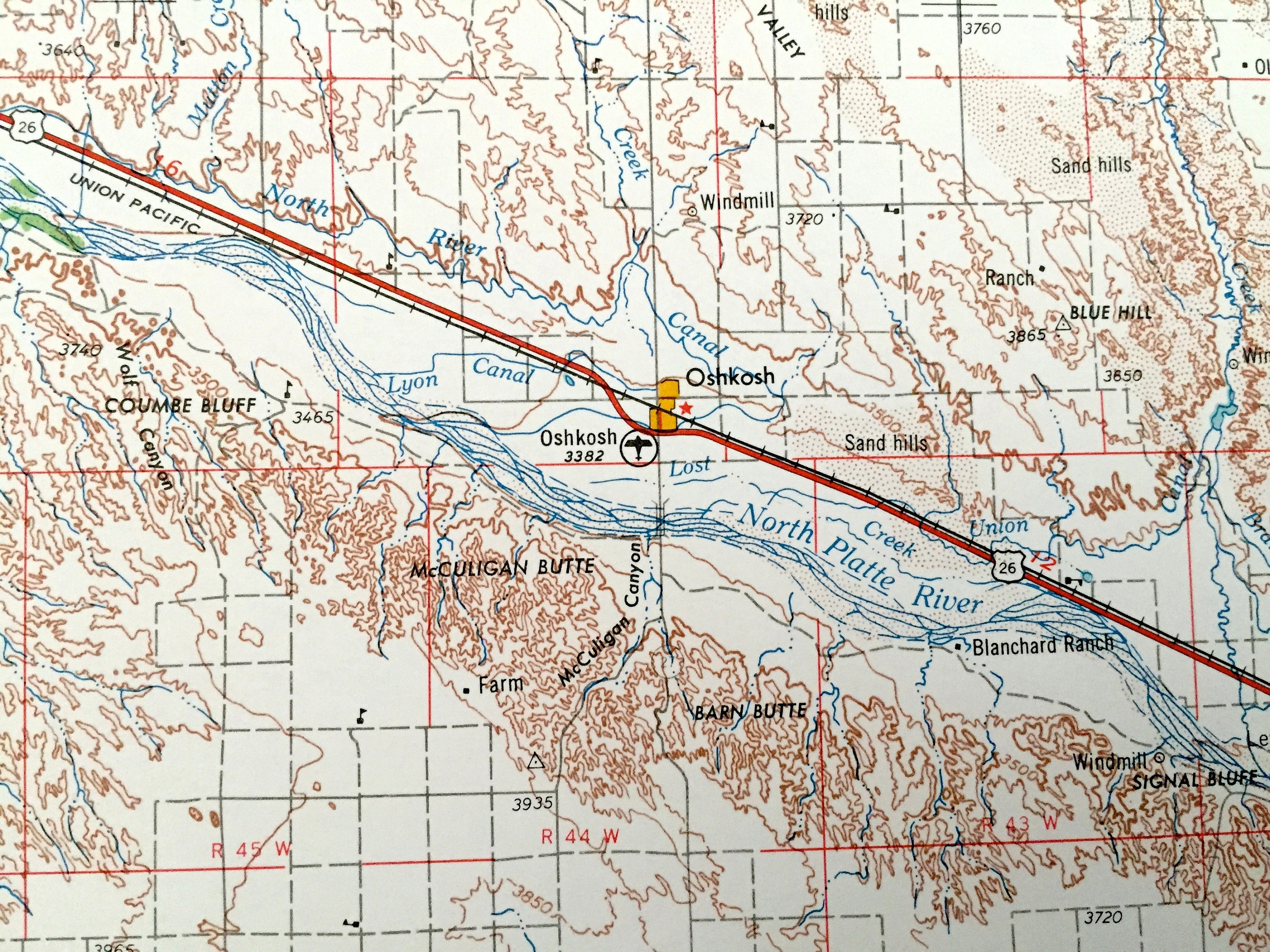 Antique Scottsbluff Nebraska 1954 US Geological Survey Etsy