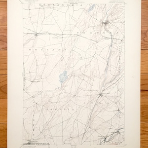 Antieke Theresa, New York 1903 US Geological Survey Topographic Map - Lafargeville, Black River, Perch Lake, Evans Mills Jefferson County NY
