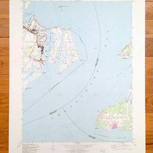 Antik Spesutie, Maryland 1948 US 1948 1970Sydr. 1948- Us Enthographie Karte – Harford, Kent, Cecil County, Aberdeen Testgrund, ElchHals, MD