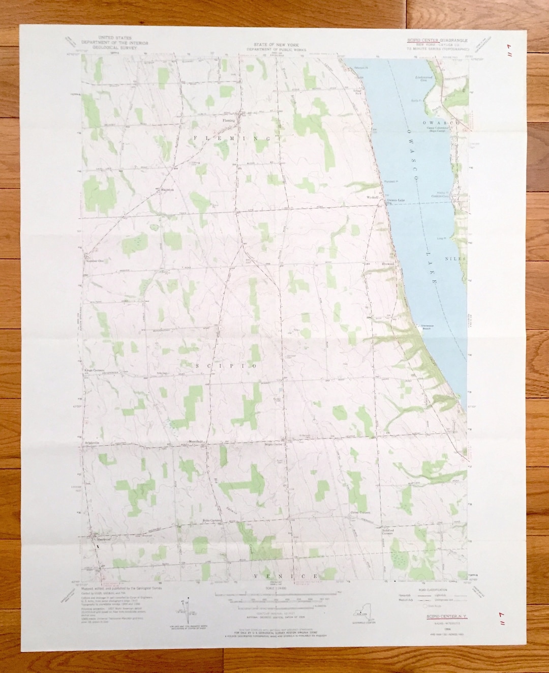 Antique Scipio Center New York 1956 US Geological Survey Etsy