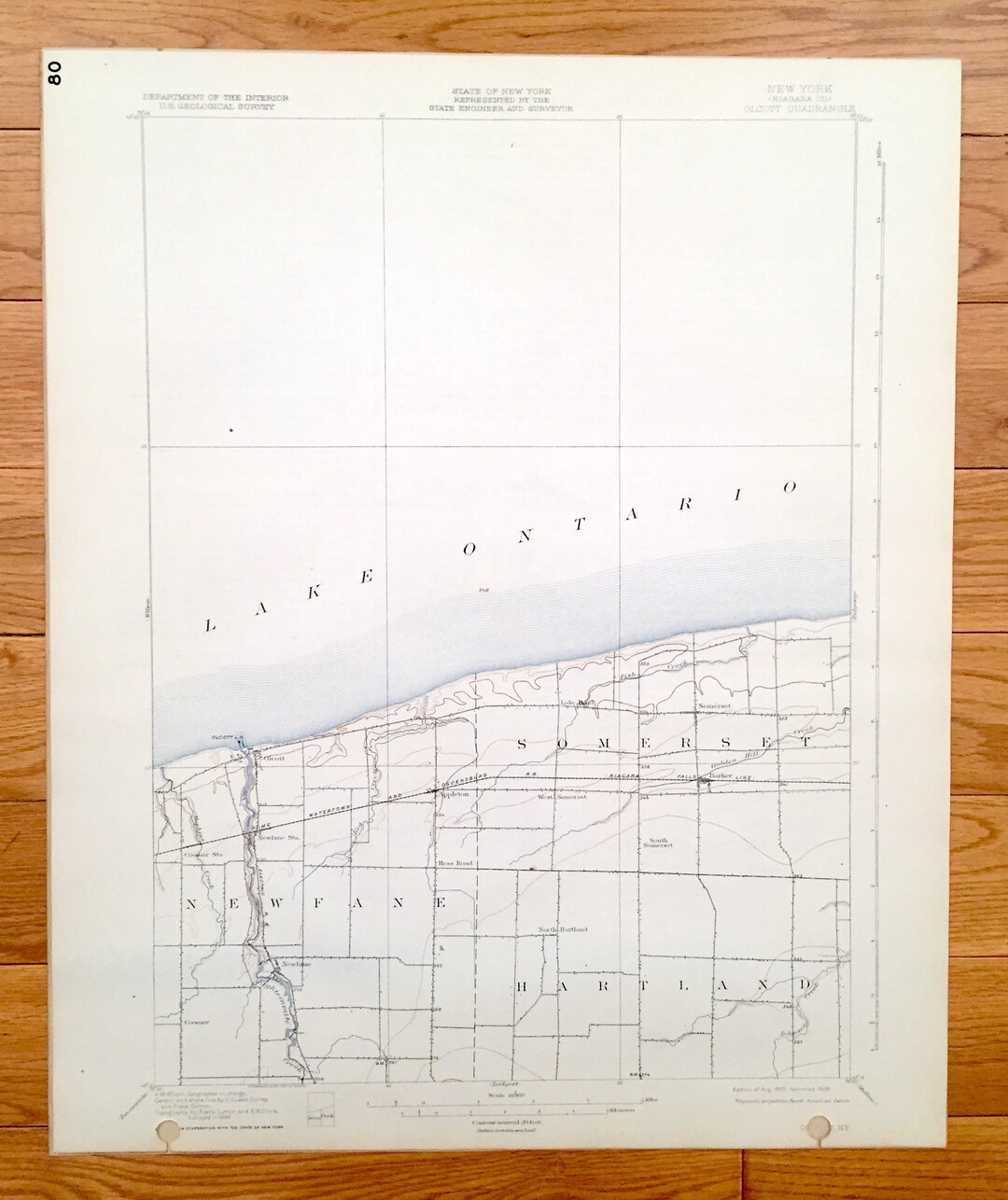 Antique Olcott New York 1897 US Geological Survey Topographic Etsy