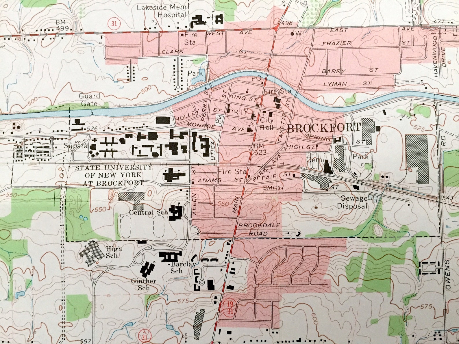 Antique Brockport New York 1971 US Geological Survey Etsy