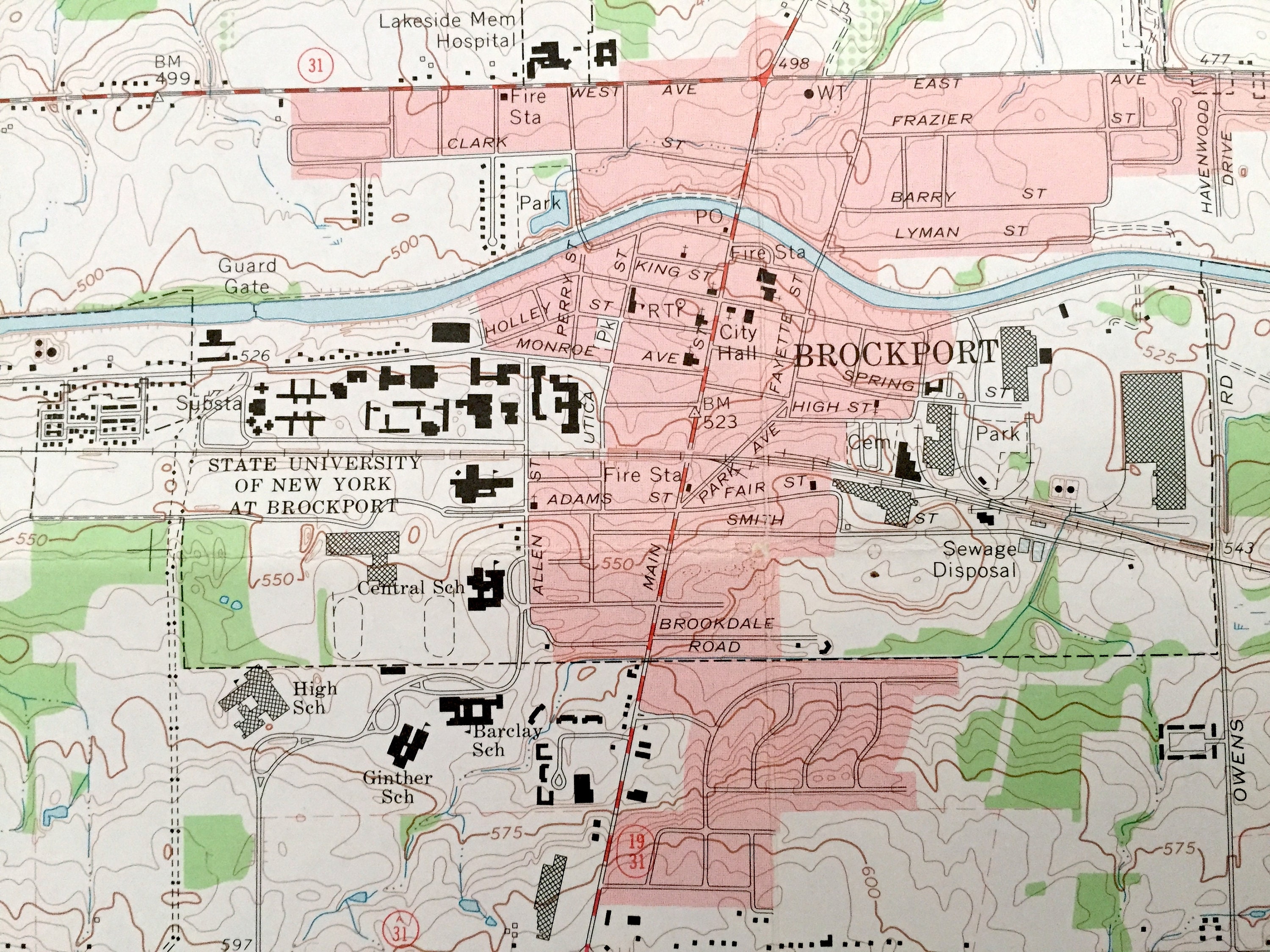 Antique Brockport New York 1971 US Geological Survey Etsy