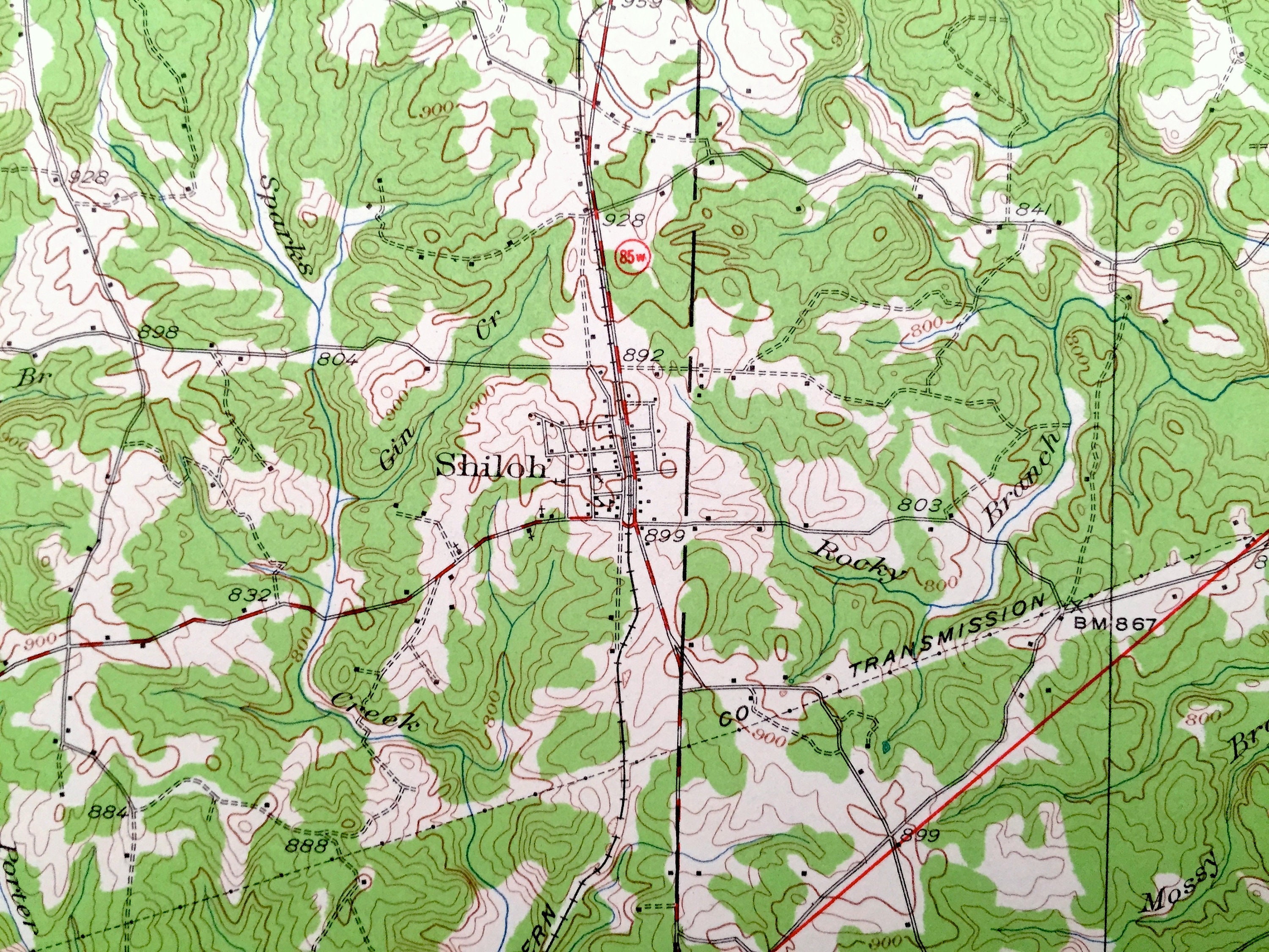 Antique Warm Springs 1934 US Geological Survey Etsy