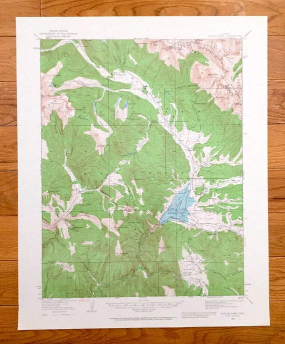 Antique Taylor Park Colorado 1934 US Geological Survey Etsy