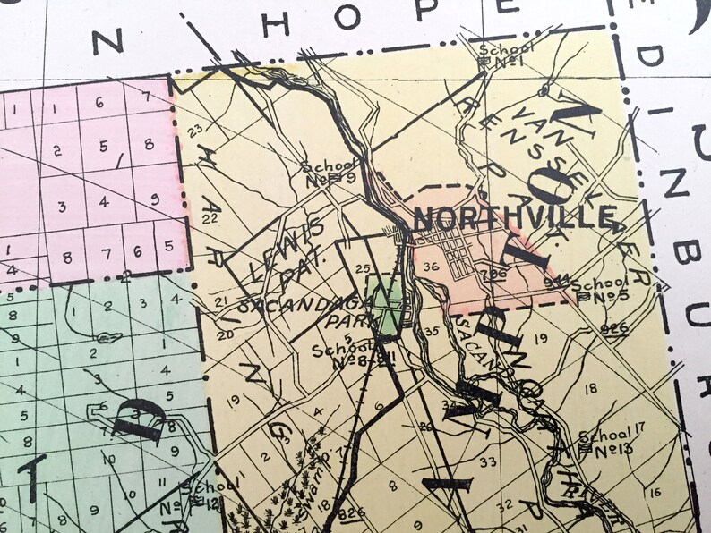 Antique Fulton County New York 1911 New Century Atlas Map Etsy