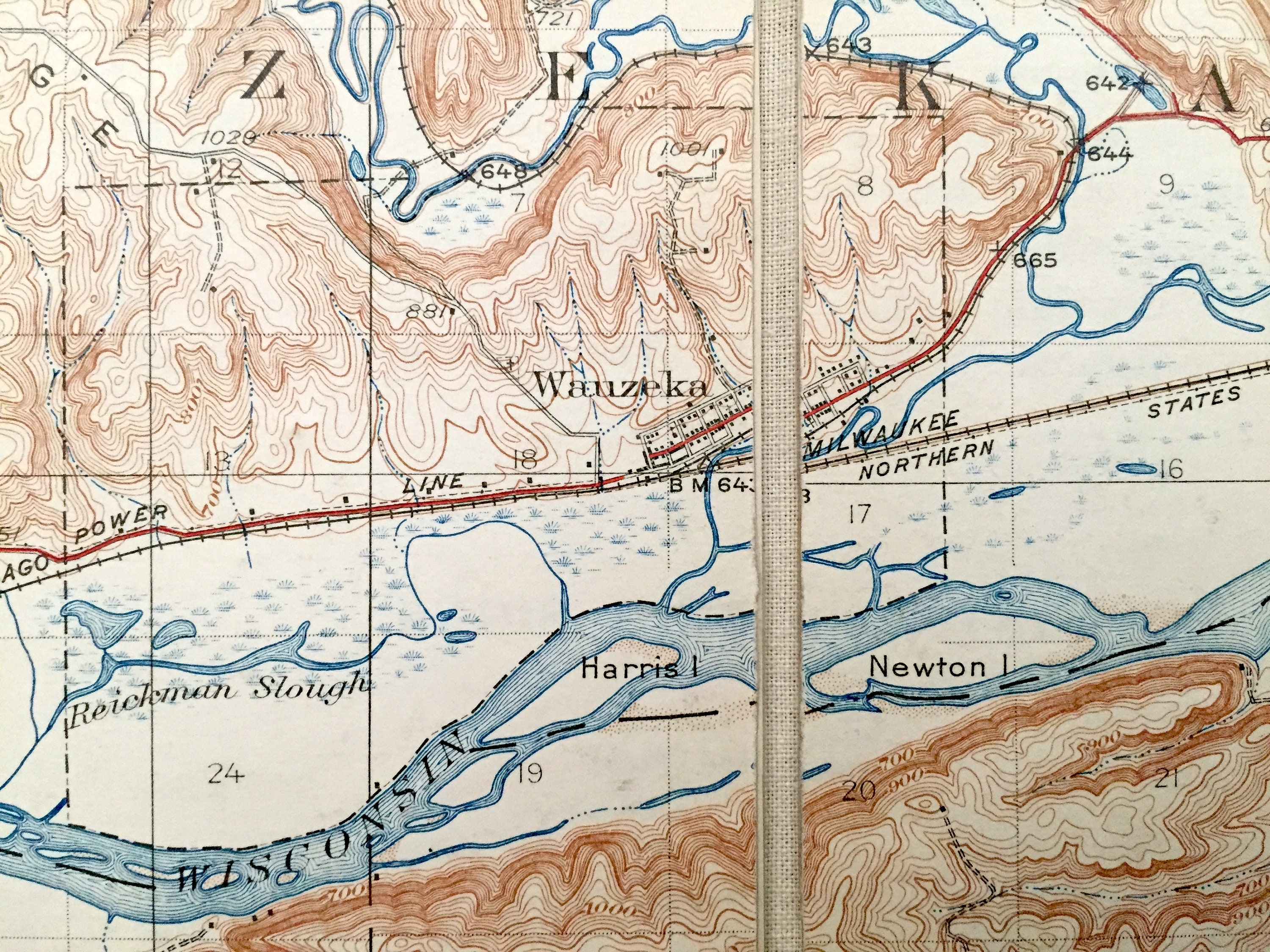 Antiguo Wauzeka Wisconsin 1926 US Geological Survey Mapa Etsy